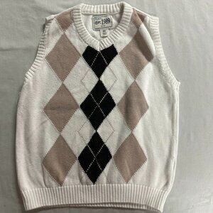 Place - Knit vest with argyle design